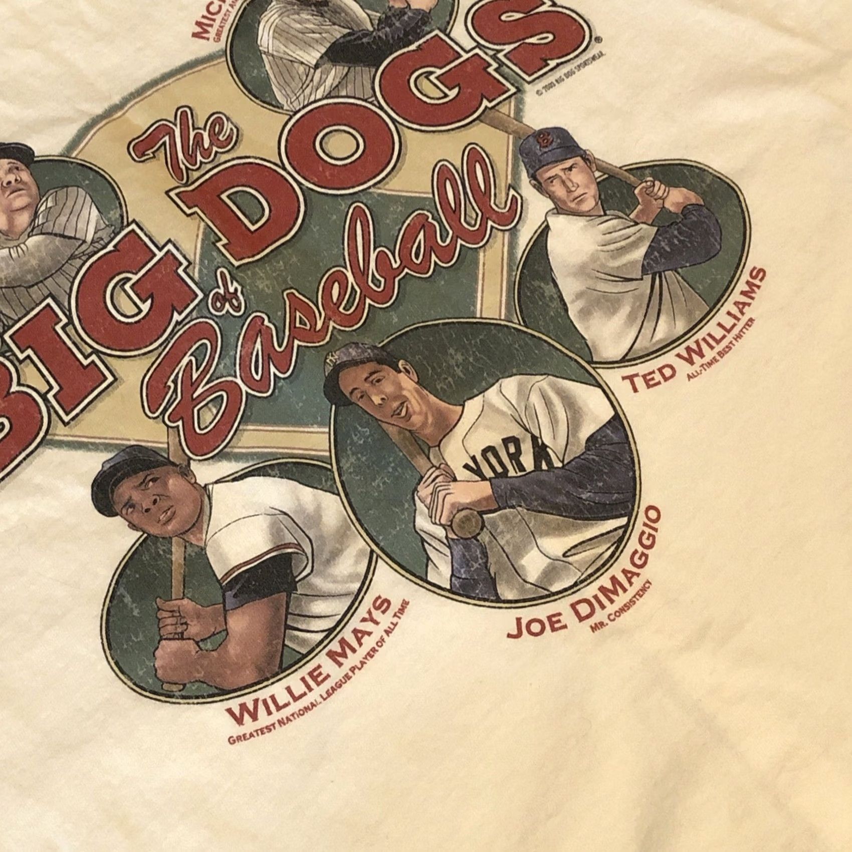 Big Dogs VINTAGE Big Dogs Baseball T-Shirt Adult XL Mantle Ruth Mays Size US XL / EU 56 / 4 - 4 Thumbnail