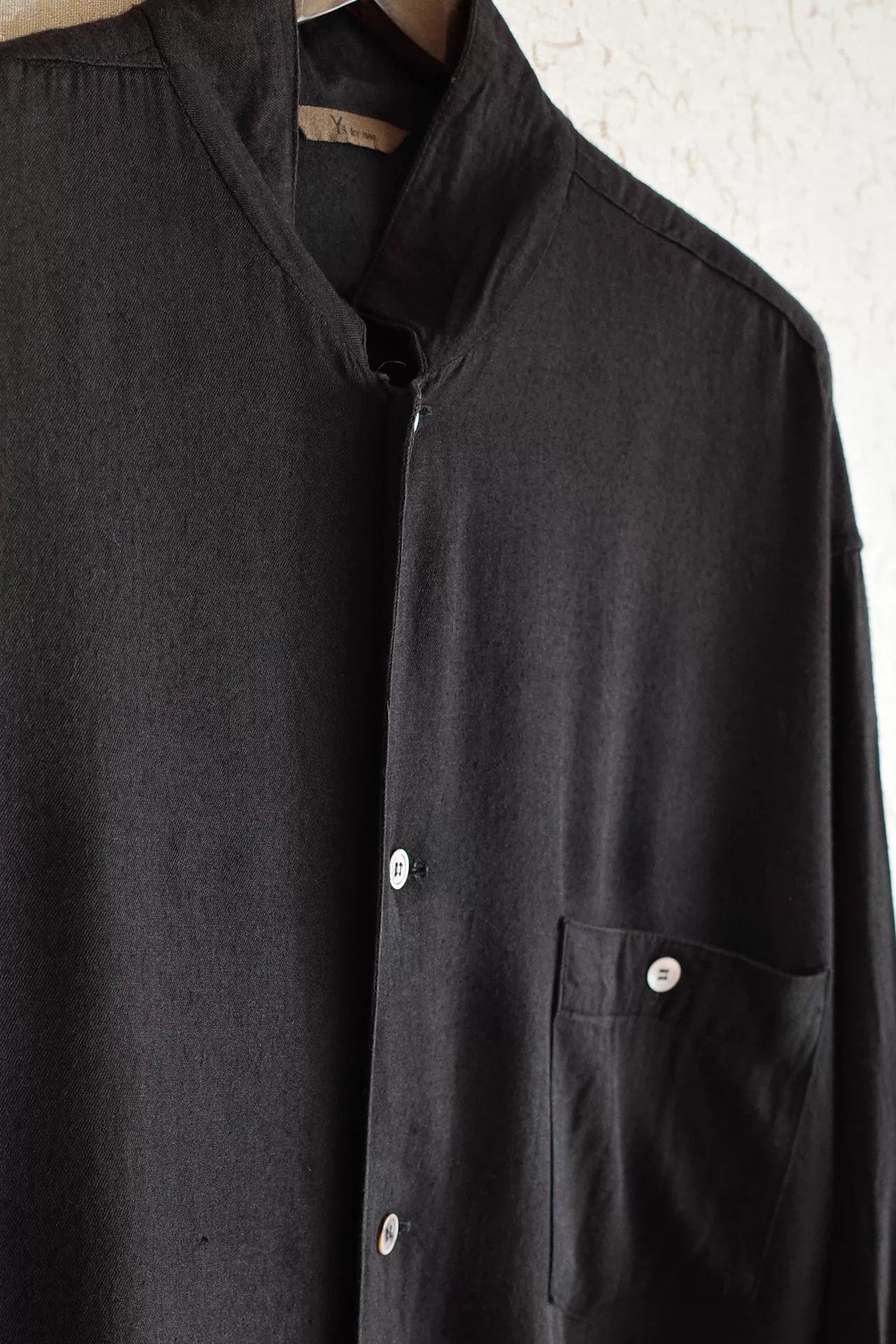 Y's for Men Y's for Men 70s Thick Stand-Up Collar Rayon Shirt Size US L / EU 52-54 / 3 - 5 Thumbnail