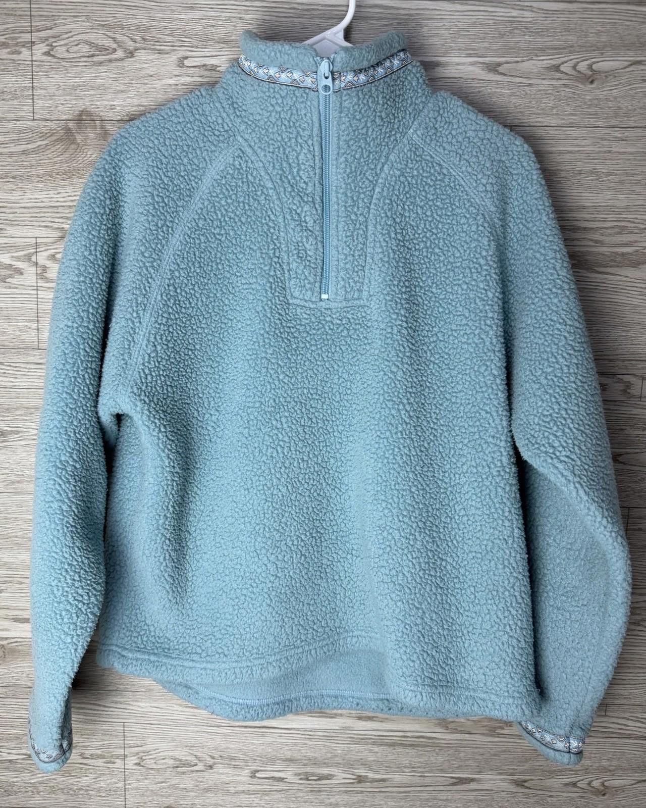 L.L. Bean LL Bean Womens Quarter Zip Fleece Pullover Shirt Top Blue M Size M / US 6-8 / IT 42-44 - 1 Thumbnail