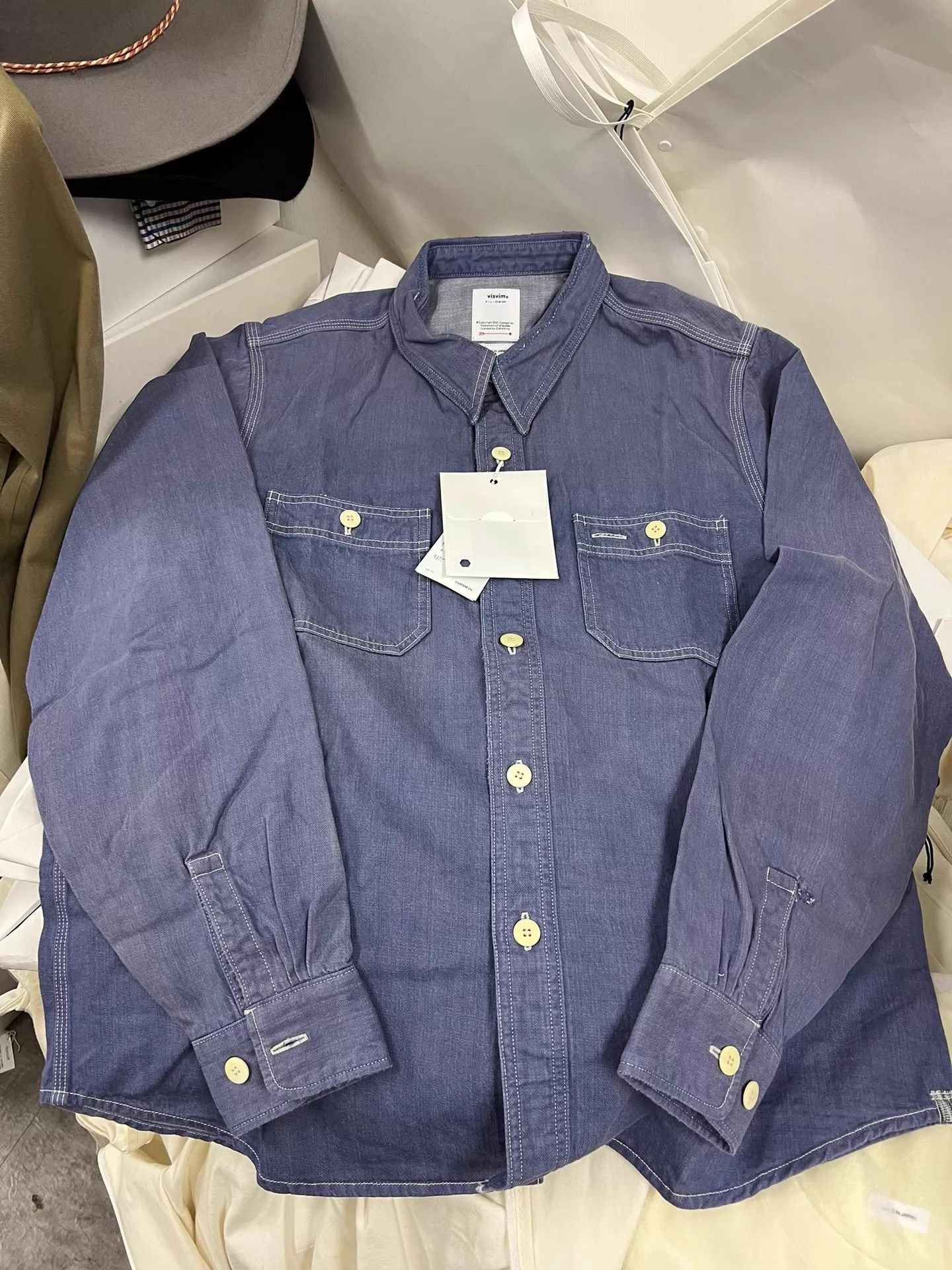 Visvim VISVIM LARRIKAN CRASH SHIRT NAVY 1 NWT (tags & bag) Size US S / EU 44-46 / 1 - 1 Thumbnail