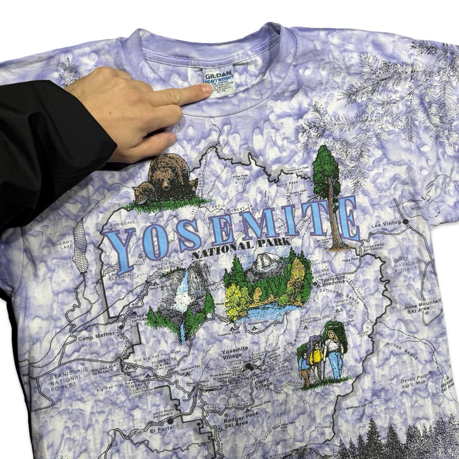 Designer Vintage Yosemite National Park All Over Print Ice-Dye Tee Size US XL / EU 56 / 4 - 3 Thumbnail