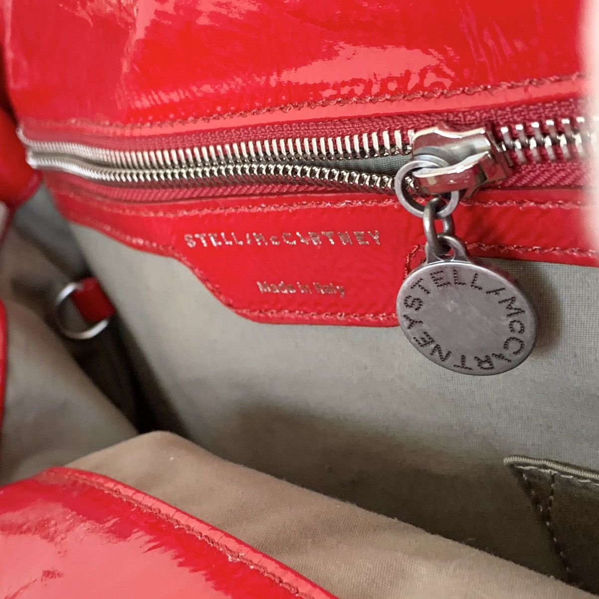 Stella McCartney Patent cherry red shiny tote bag Size ONE SIZE - 4 Thumbnail