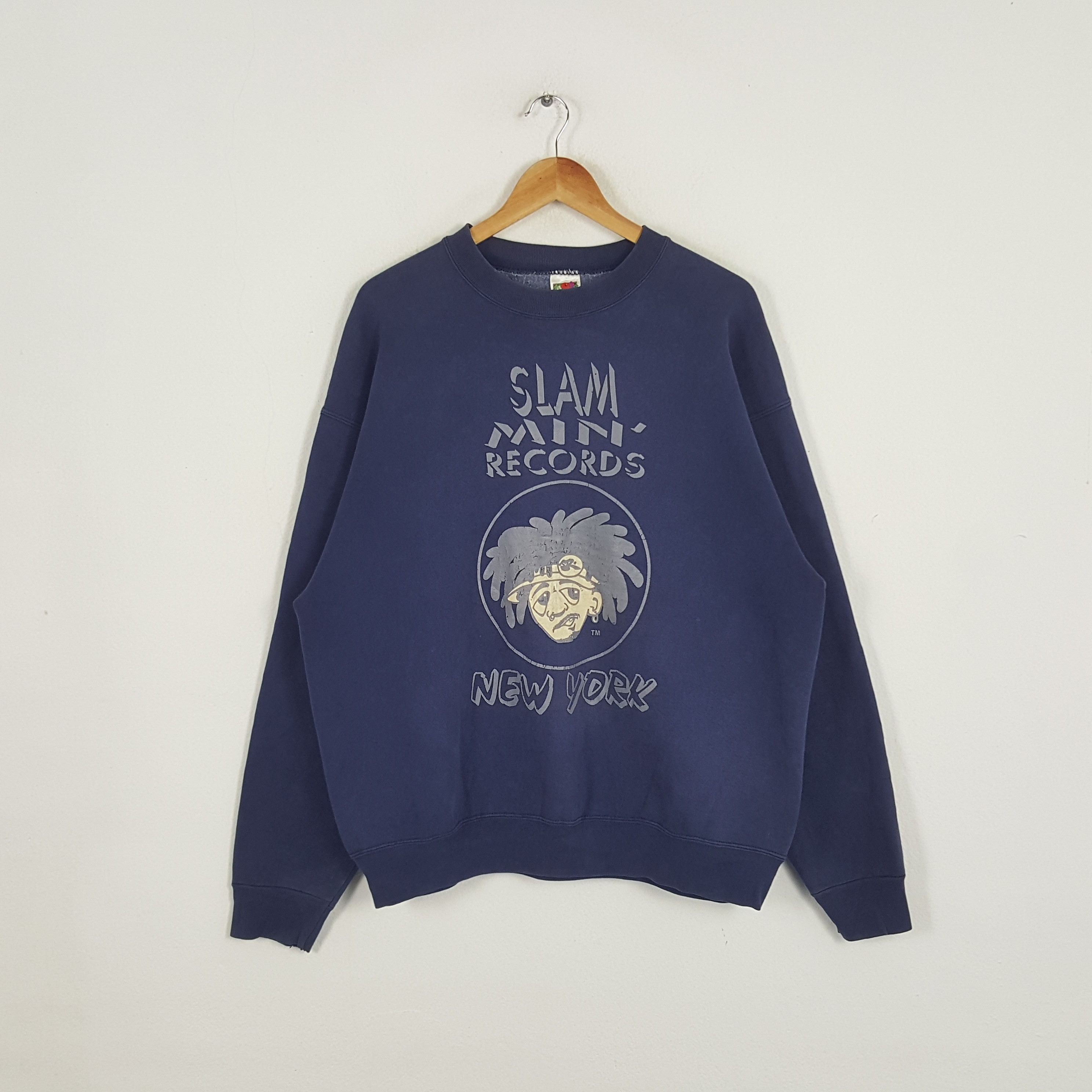 Band Tees × Rap Tees × Vintage Vintage Slam Min Records NY American Hip-hop Sweatshirt Size US XL / EU 56 / 4 - 1 Thumbnail