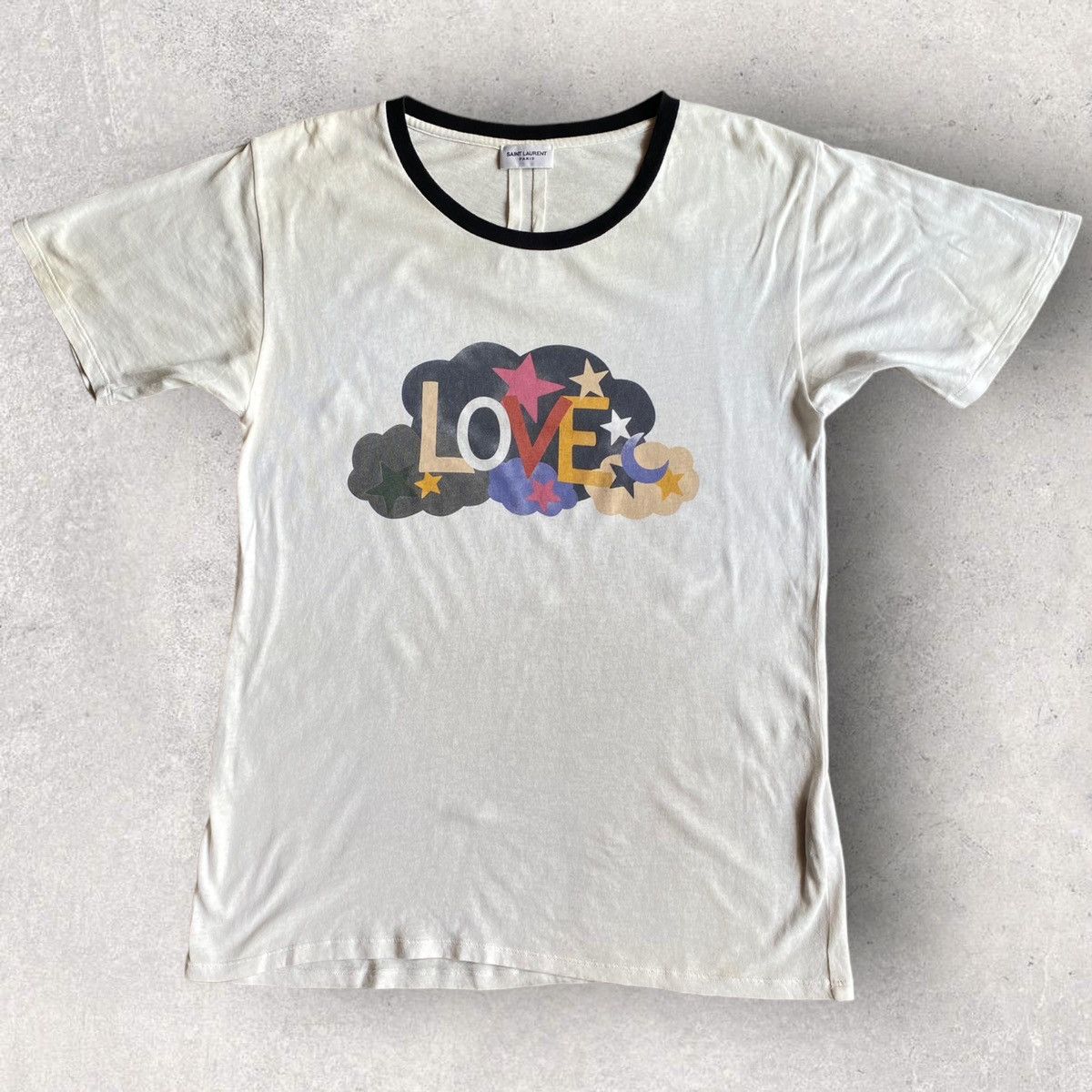 SAINT LAURENT LOVE Tシャツ Saint Laurent Paris T-shirt Love YSL - Etsy