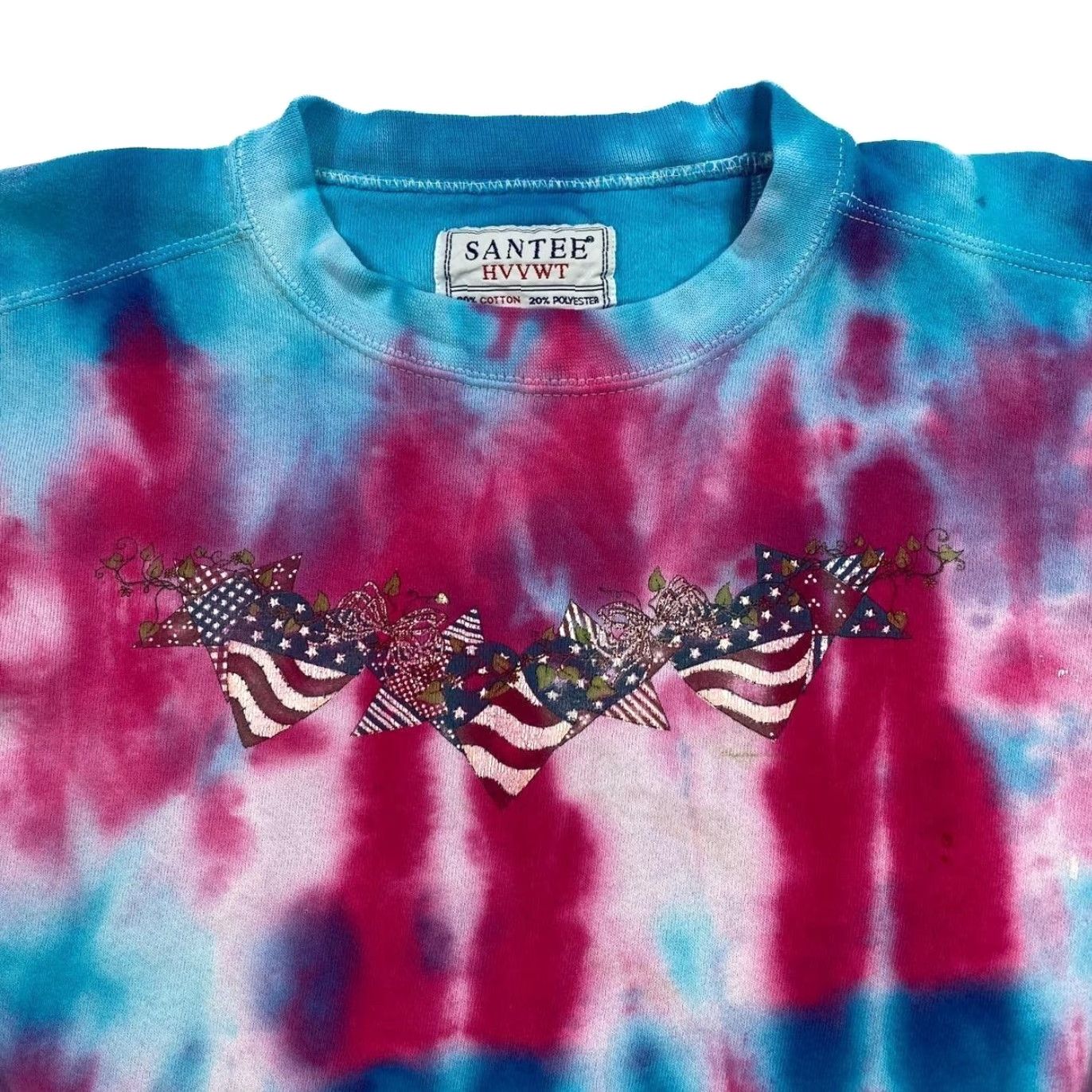 Vintage VINTAGE SANTEE HVYWT USA Flag Graphic Tie Dye Sweatshirt Large Size US L / EU 52-54 / 3 - 2 Thumbnail