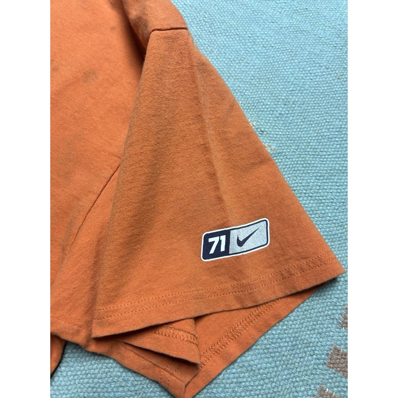 Nike VINTAGE Nike Athletics Logo T-Shirt Orange Sports Adult XXL Logo Clothing Mens Size US XXL / EU 58 / 5 - 7 Thumbnail