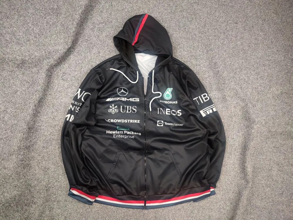 Mercedes-Benz Mercedes Benz Amg Petronas f1 Racing logo Tommy Zip Hoodie Size US XL / EU 56 / 4 - 2 Thumbnail