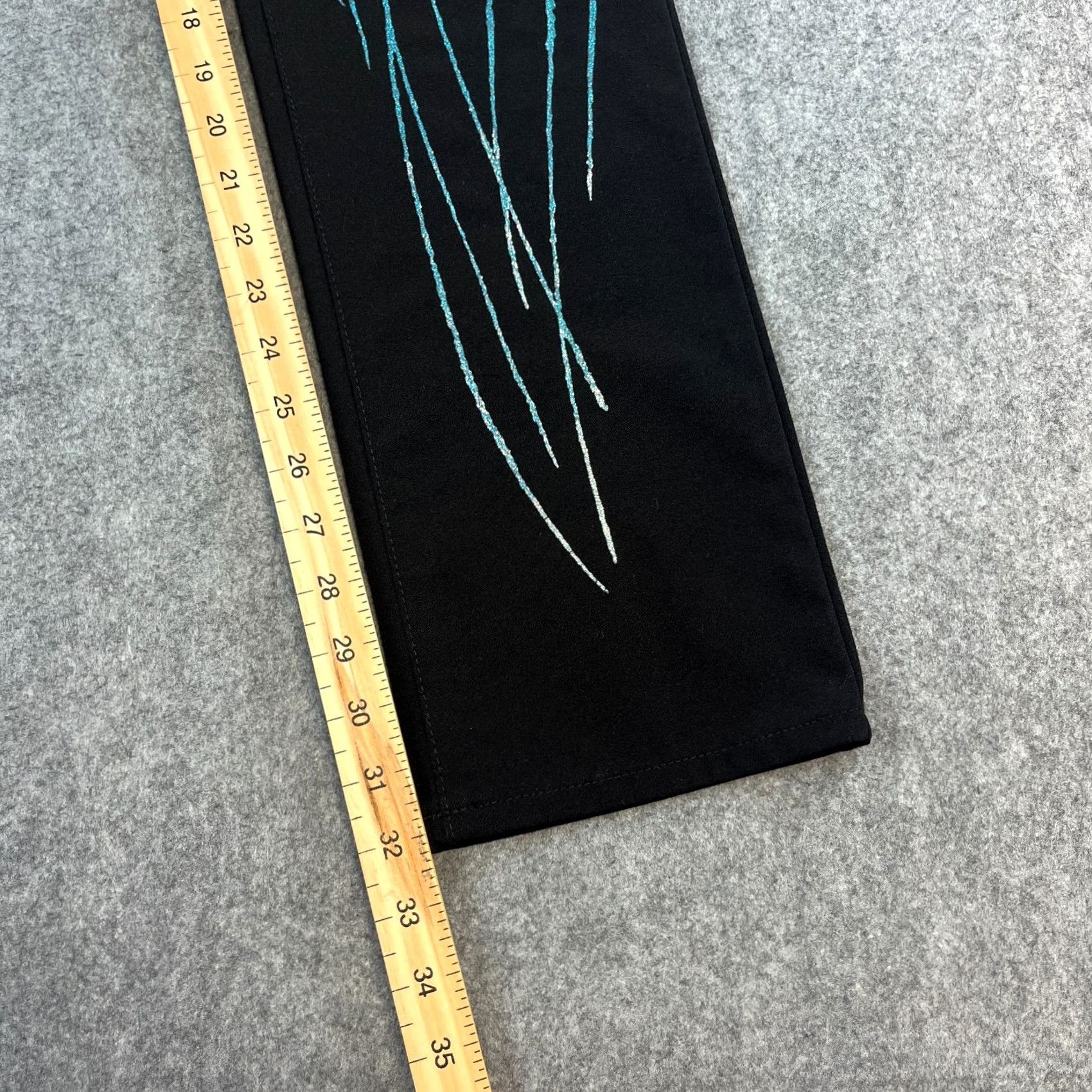 Versace VINTAGE Versace Black Straight Trousers 29 32 UK 10 Womens Pants Chino Flagship Logo Glitter Design Ballistic Elasticated? Size 29" - 4 Thumbnail
