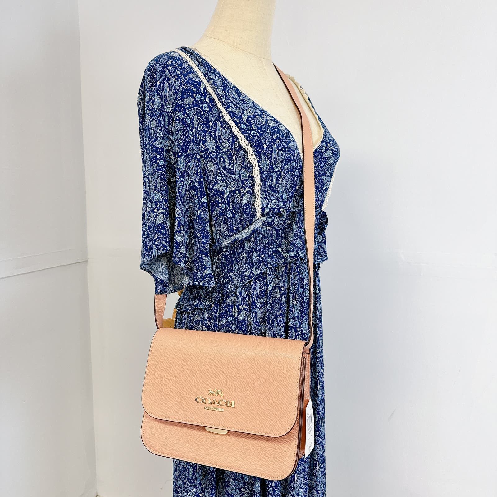 image of Coach C5632 Brynn Flap Crossbody In Shell Pink, Women's