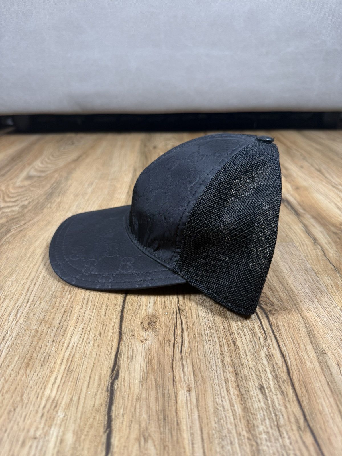 Gucci Gucci GG Supreme Monogram Mesh Trucker Hat – Black Size ONE SIZE - 4 Thumbnail