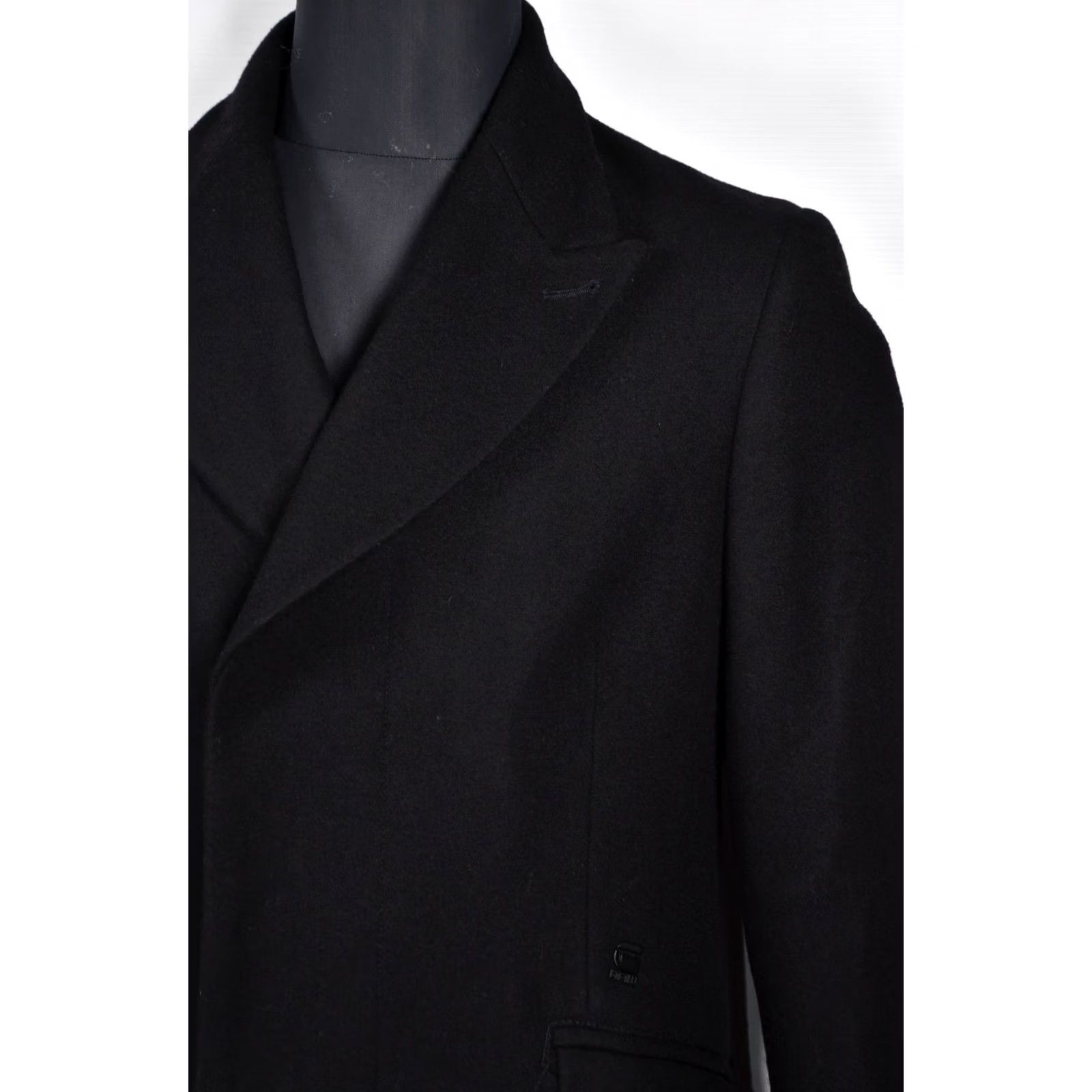 G-Star G-Star Raw Midnight Coat Jacket Long Mens L Black Wool Overcoat Size US L / EU 52-54 / 3 - 5 Thumbnail
