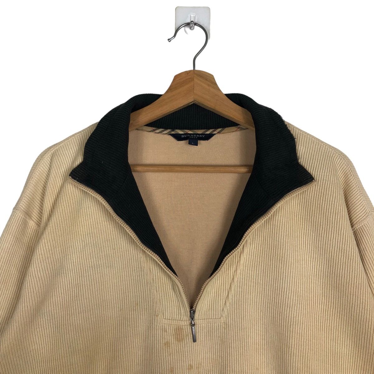 Burberry 🔥90’s Vintage Burberry Collar Sweatshirt Knit Streetwear Size US L / EU 52-54 / 3 - 9 Thumbnail