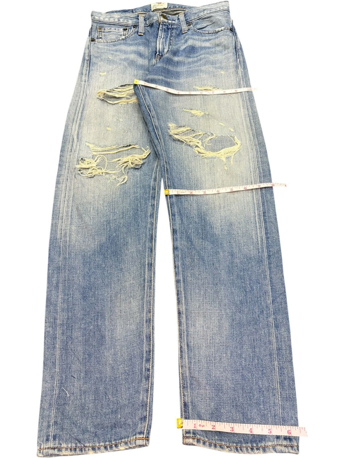 Edwin Vintage Ungrid Selvedge Distressed Jeans Size 27" / US 4 / IT 40 - 8 Thumbnail