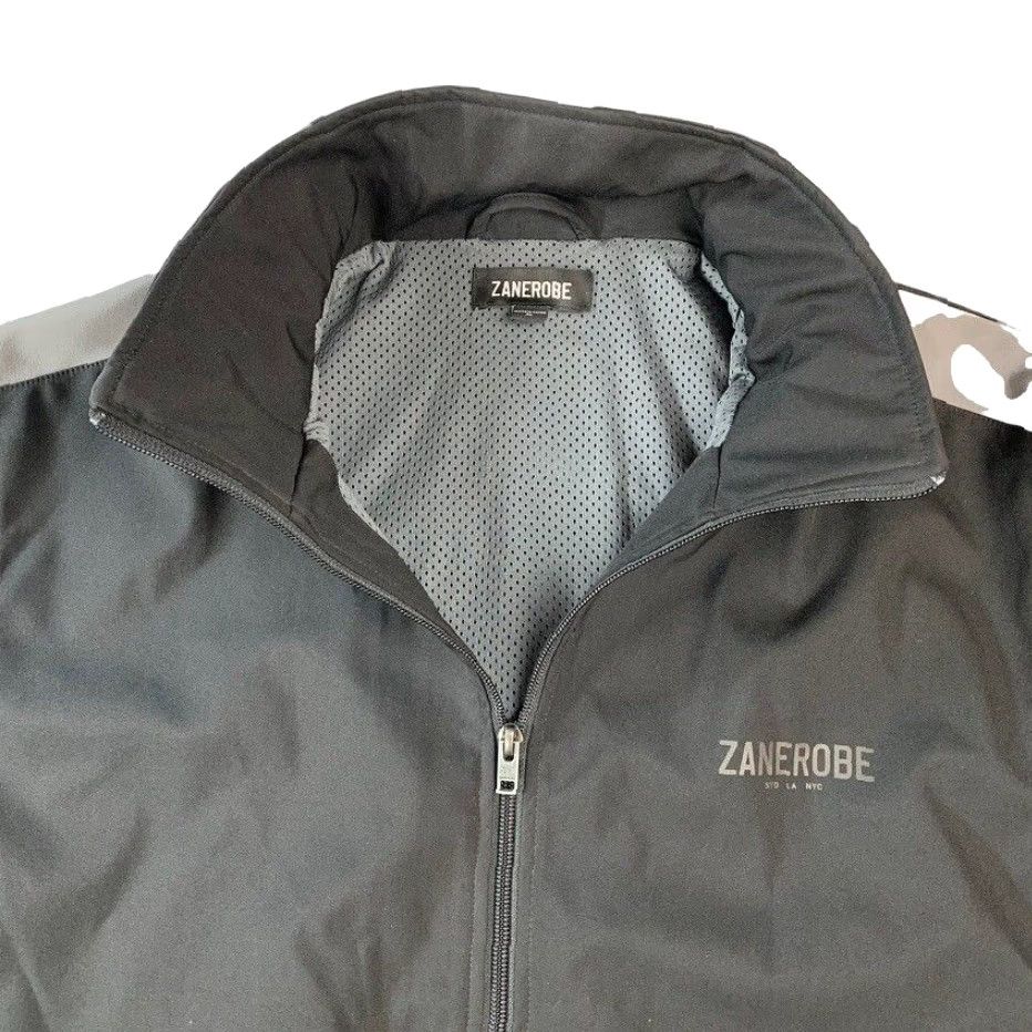 Zanerobe ZANEROBE Performance Track Jacket Black/Gray XL Full Zip Mens Size US XL / EU 56 / 4 - 3 Thumbnail