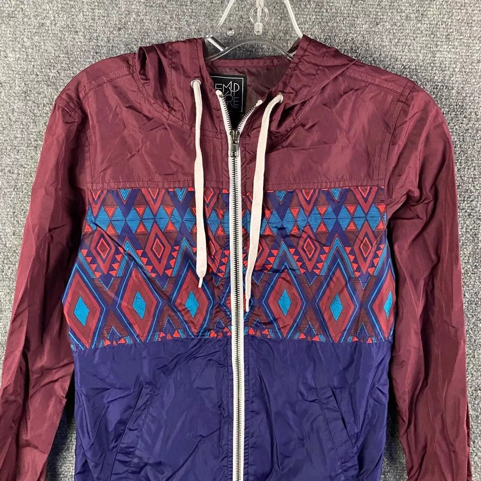 Empyre Empyre Windbreaker Jacket Women's Small Hooded Full Zip Size S / US 4 / IT 40 - 2 Thumbnail
