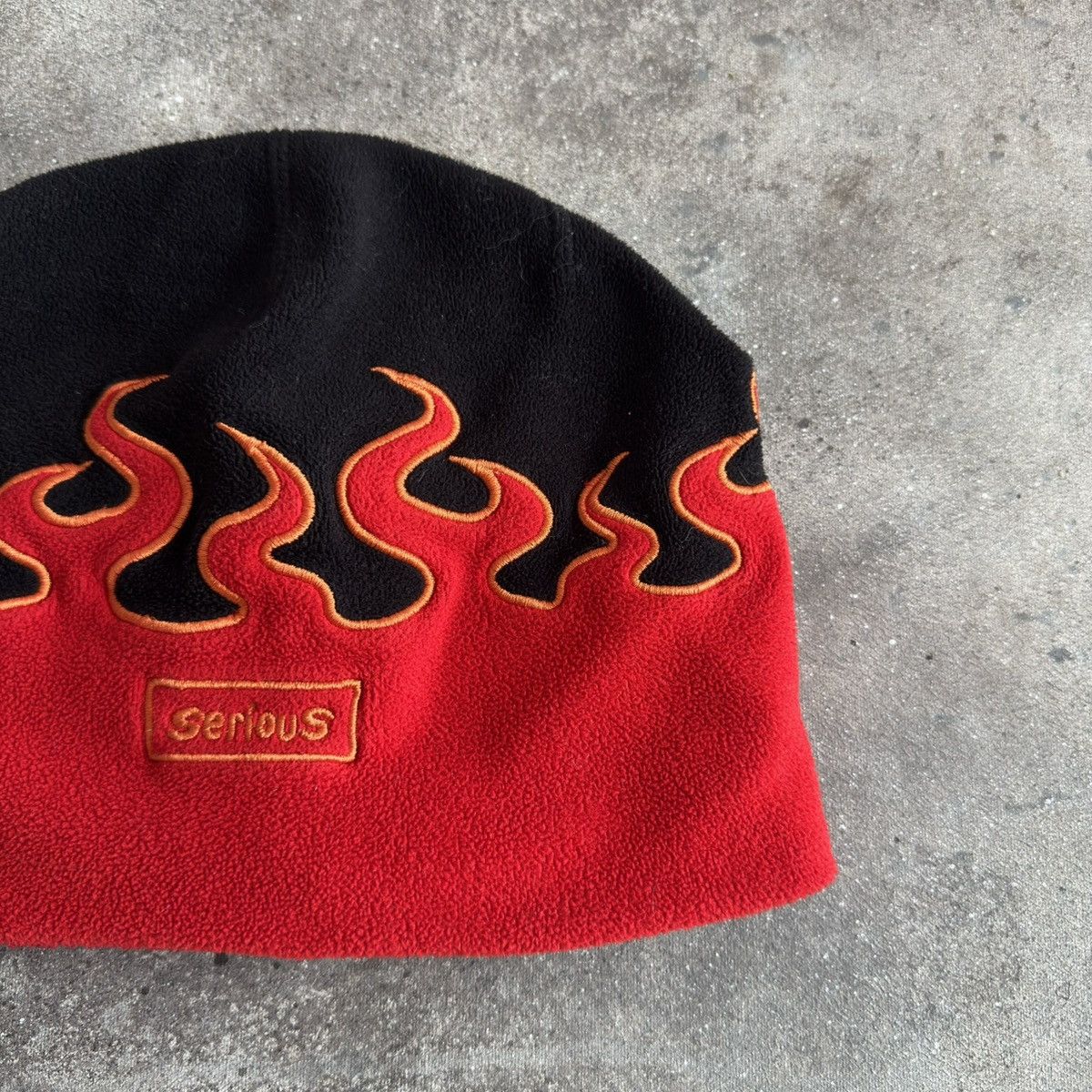 20471120 × Japanese Brand Vintage Flaming Fire Beanie Hat Size ONE SIZE - 4 Thumbnail