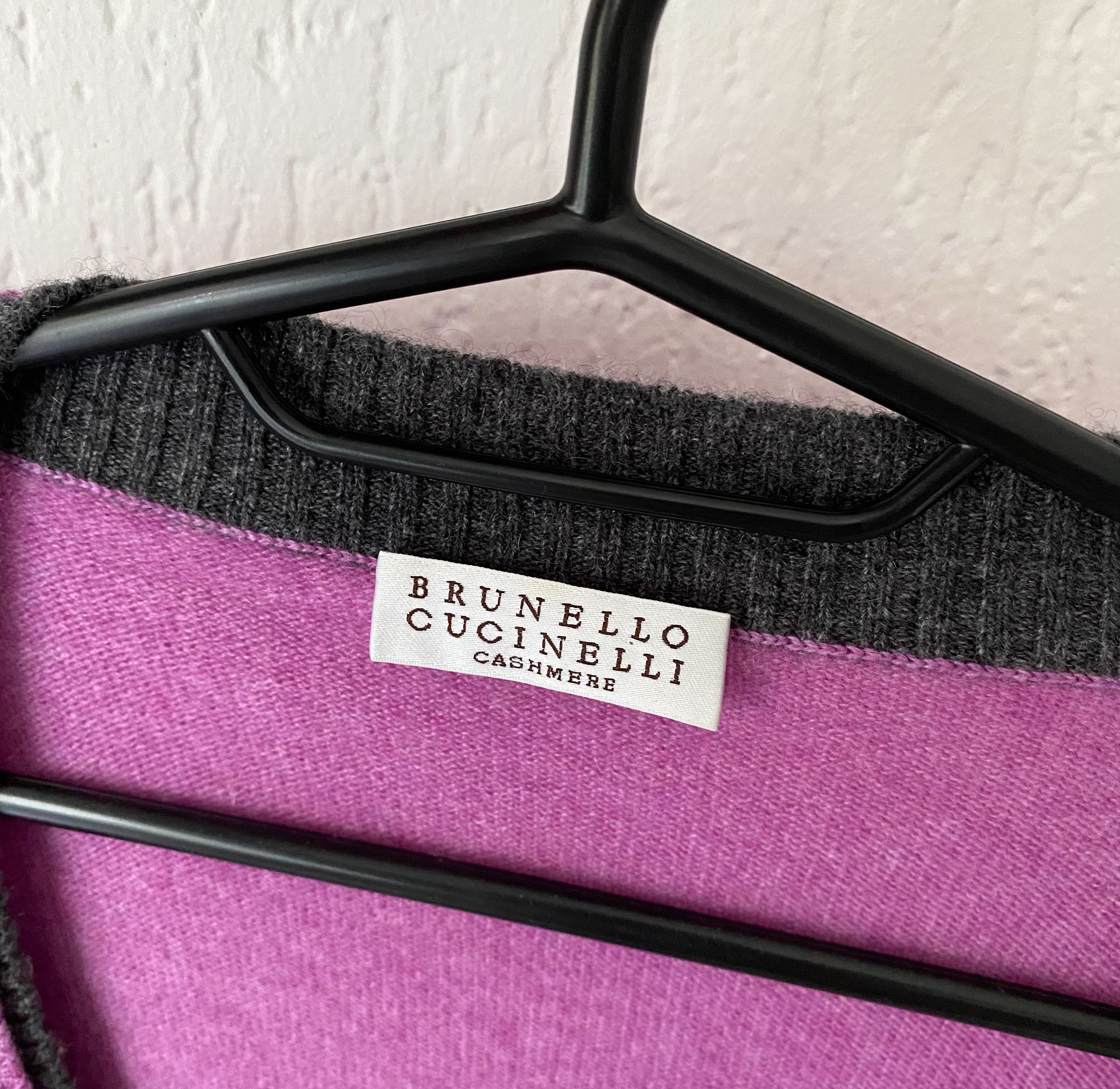 Brunello Cucinelli Brunello Cucinelli Cashmere Deep V-Neck Sweater Size L / US 10 / IT 46 - 13 Thumbnail