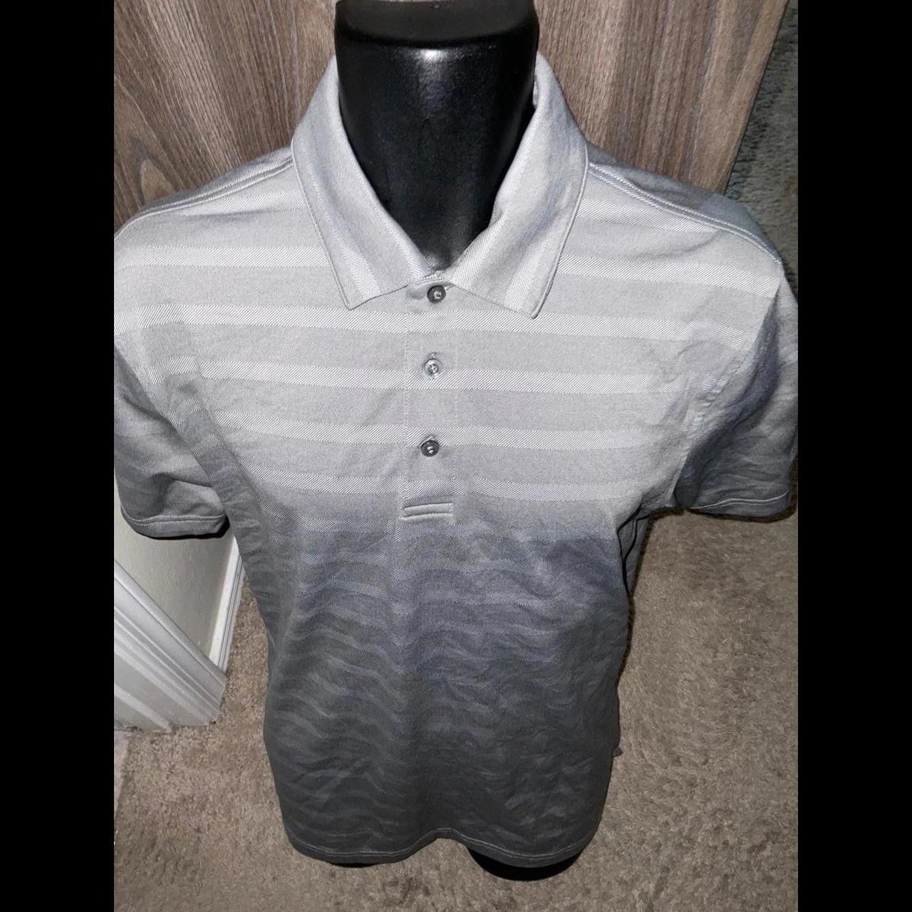 Designer Mens Used Grey Striped Polo Size US M / EU 48-50 / 2 - 1 Thumbnail