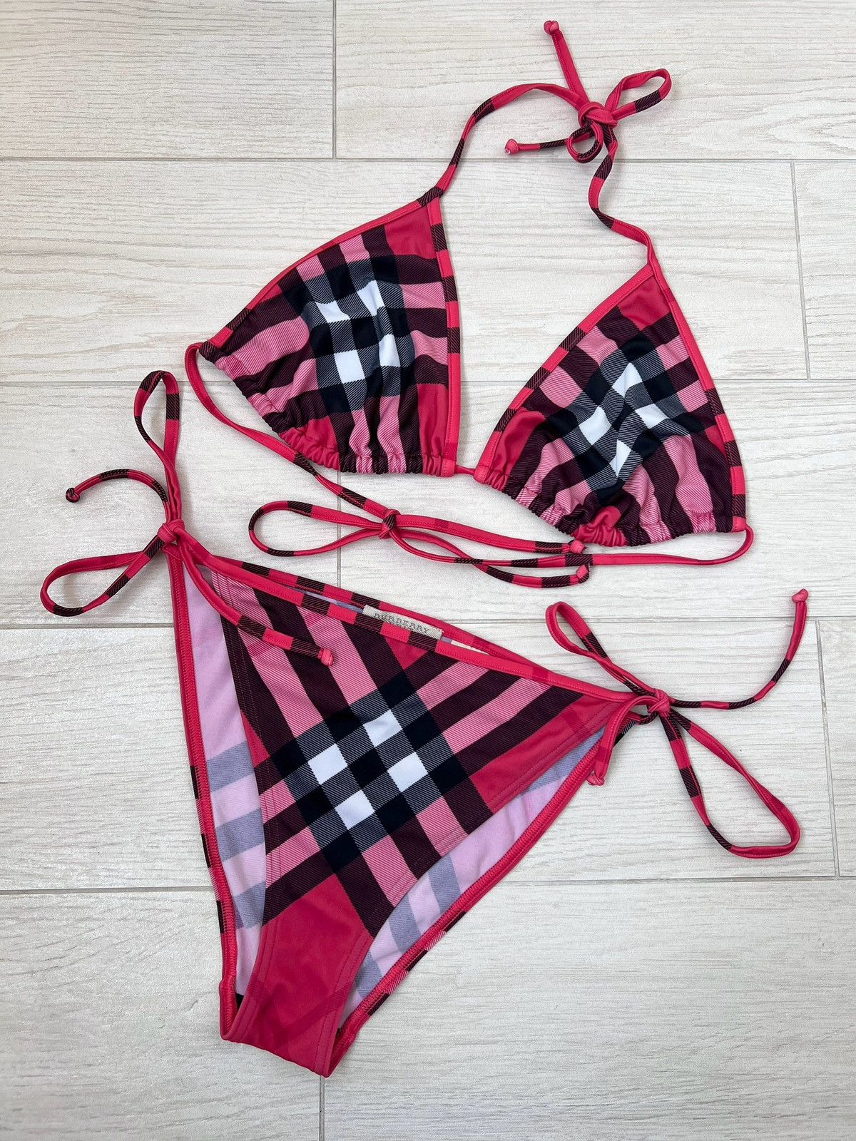 Burberry Brit Nova Check Two-Piece Swimsuit