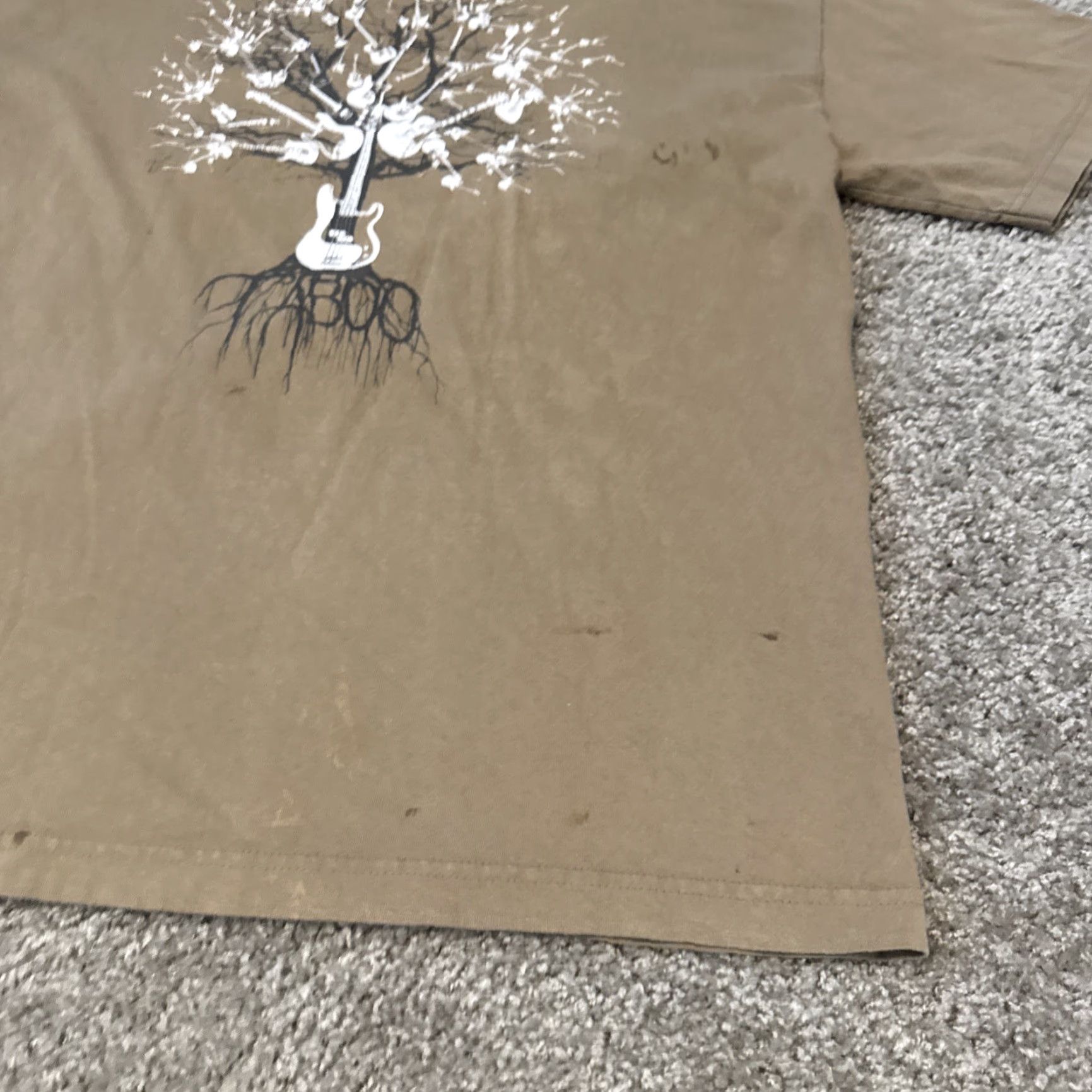 Vintage VINTAGE Taboo Band Music Rock Guitar Tree Graphic Brown T-Shirt XL Size US XL / EU 56 / 4 - 5 Thumbnail