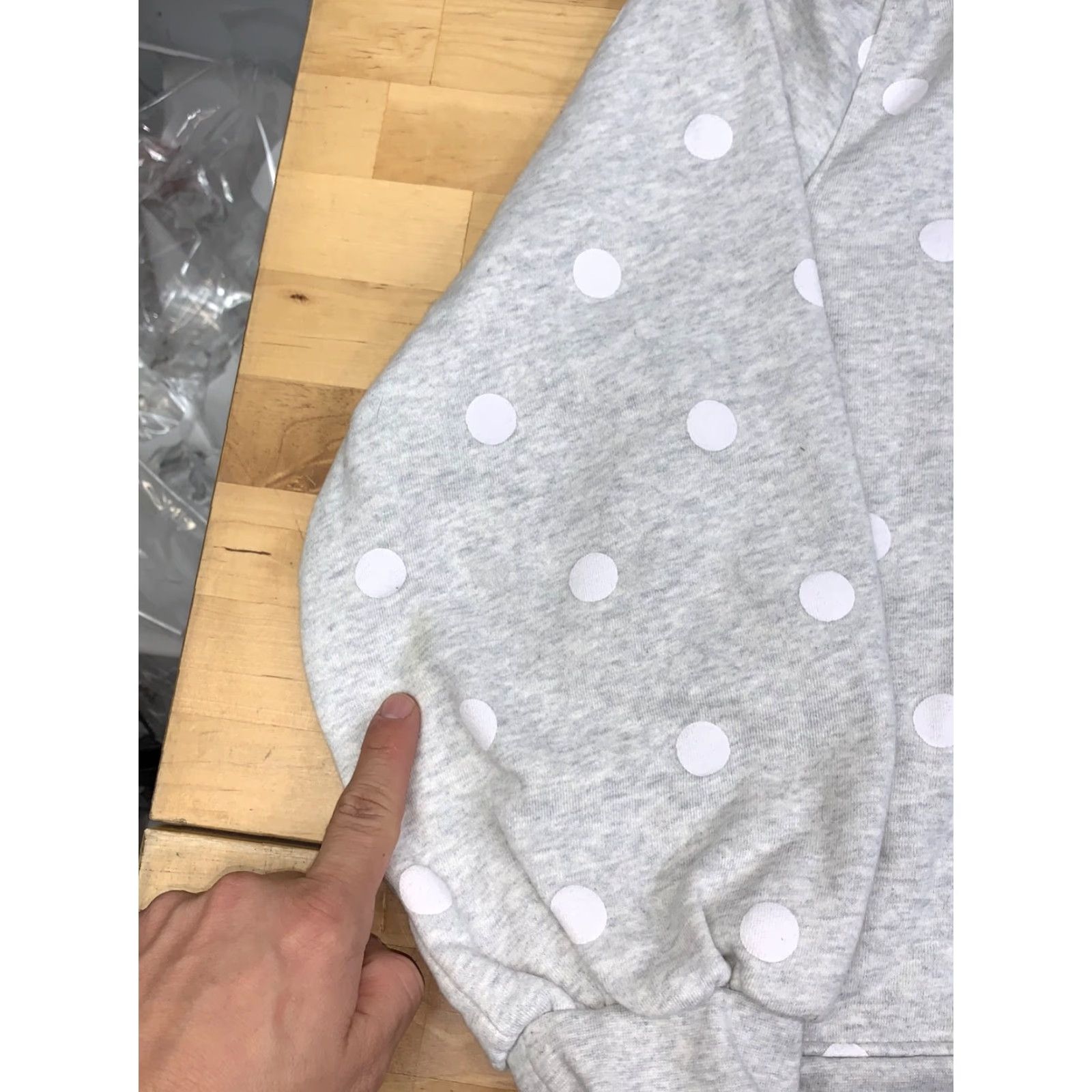 Disney Disney Parks Minnie Mouse Polka Dot Hoodie Jacket Women S Gray Zip Hoodie Size S / US 4 / IT 40 - 3 Thumbnail