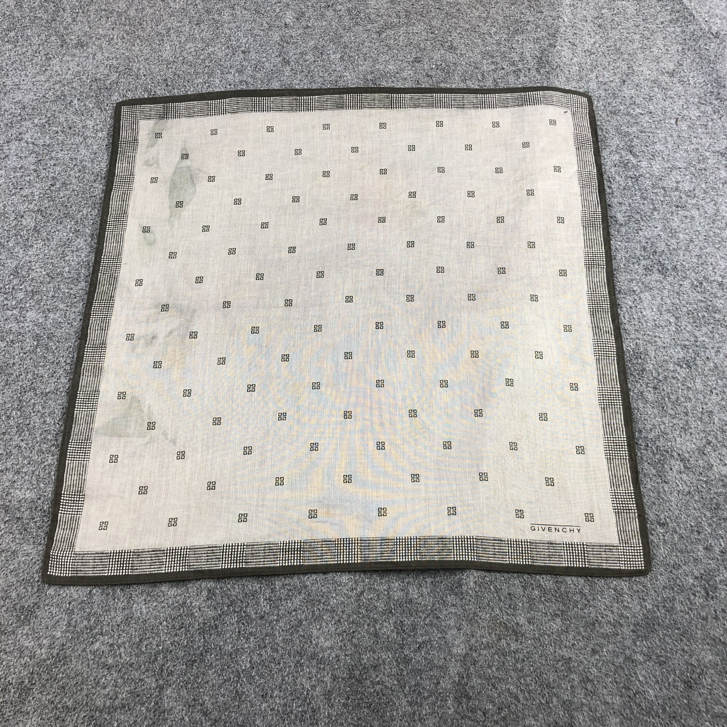 Vintage Givenchy Monogram Handkerchief Neckerchief Bandana H1440 Size ONE SIZE - 2 Thumbnail