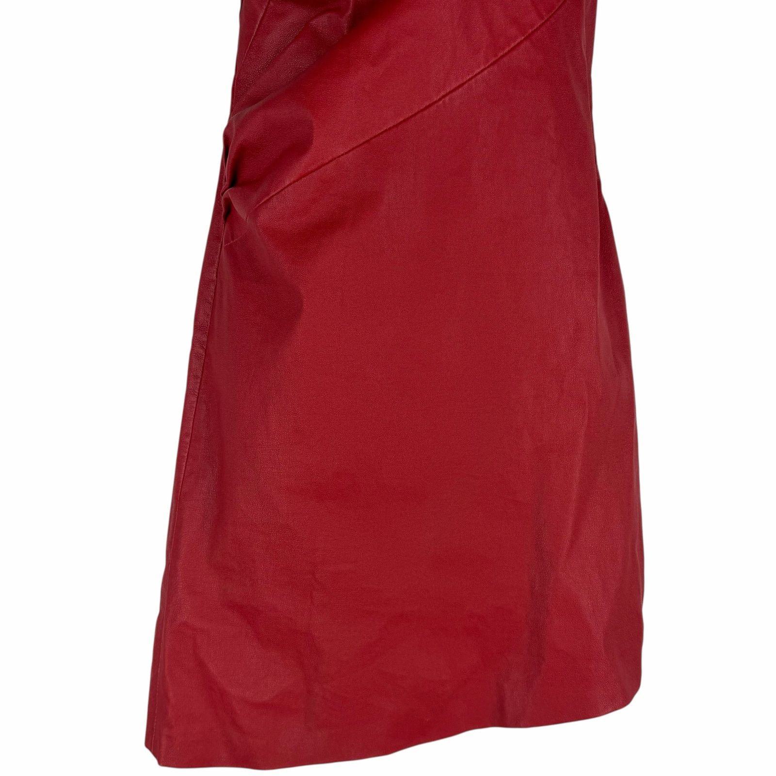 Givenchy Givenchy One Shoulder Cutout Lamb Leather Mini Dress 36 Size S / US 4 / IT 40 - 7 Thumbnail