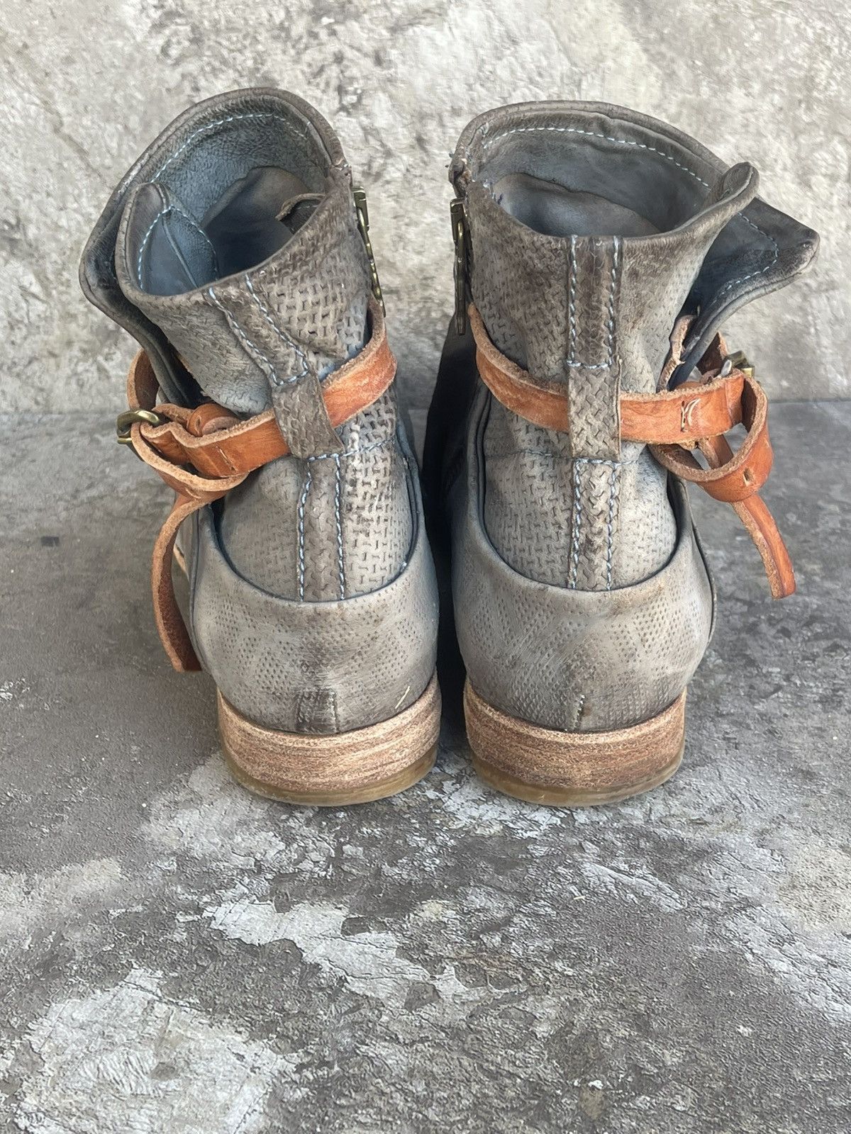 A.S.98 Airstep zipper boho biker distressed boot Size US 8 / EU 41 - 12 Thumbnail
