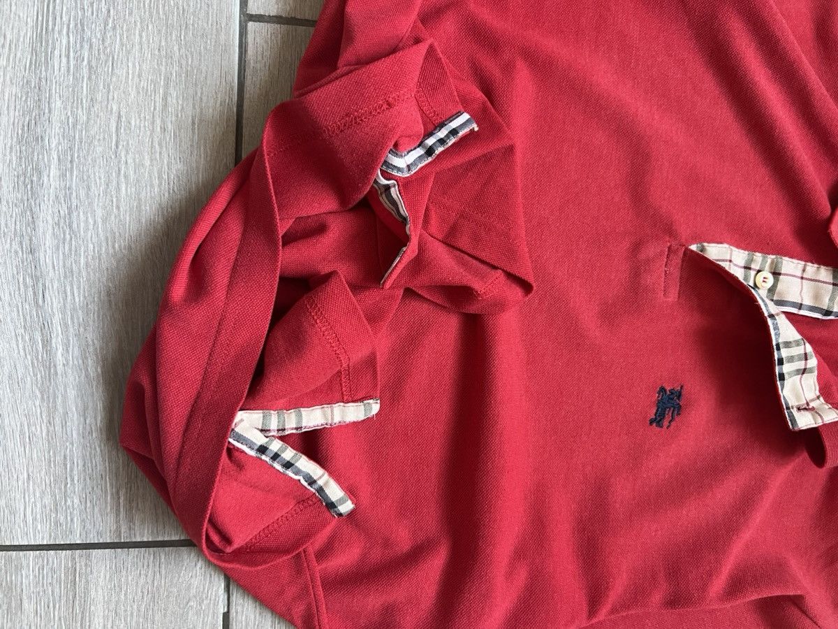 Burberry Burberry Vintage Polo T-shirt Mini Logo Red L Size Size US L / EU 52-54 / 3 - 6 Thumbnail