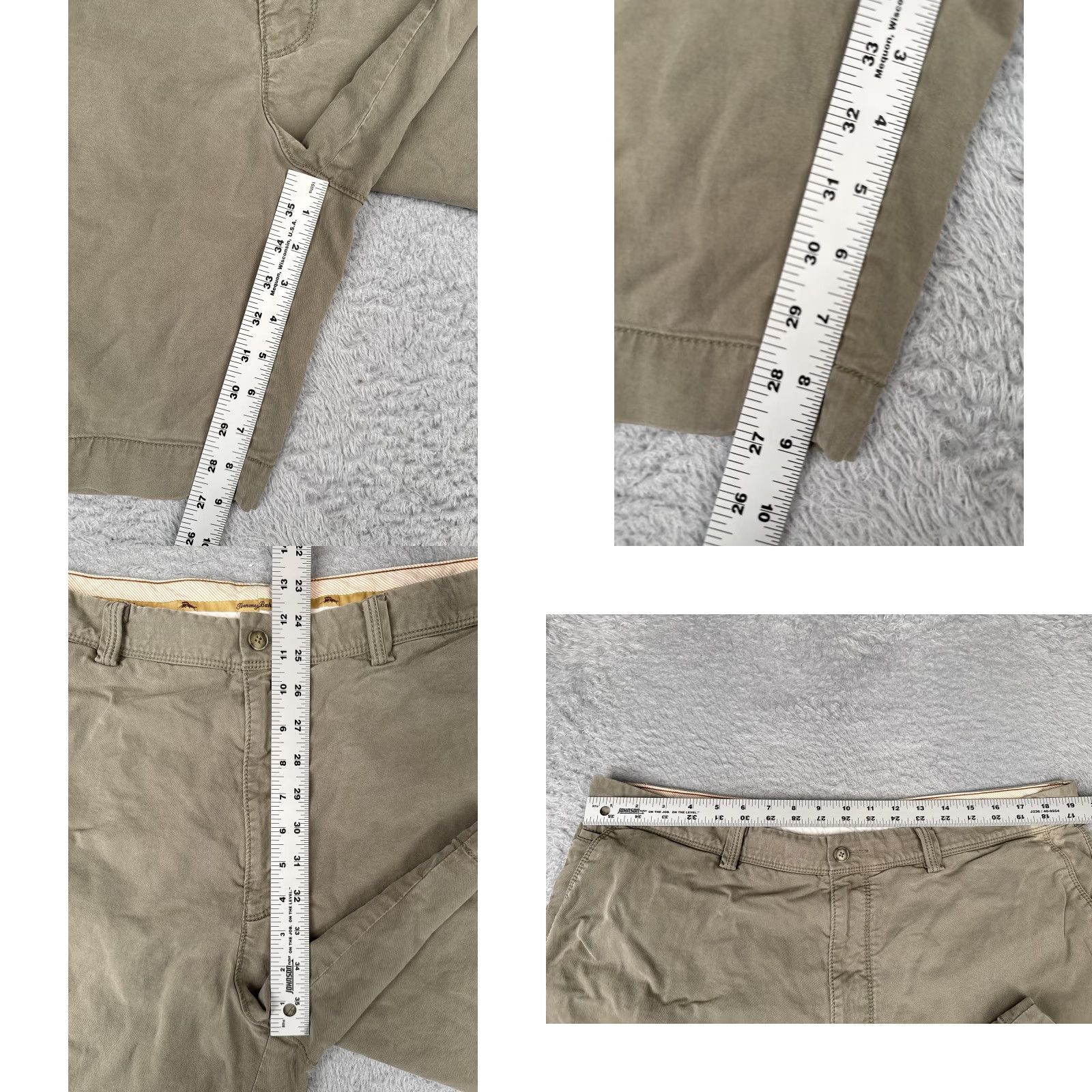 Tommy Bahama Tommy Bahama Shorts Mens 40 Khaki Olive Chino Stretch Flat Front Zip Fly Casual Size US 40 / EU 56 - 8 Thumbnail