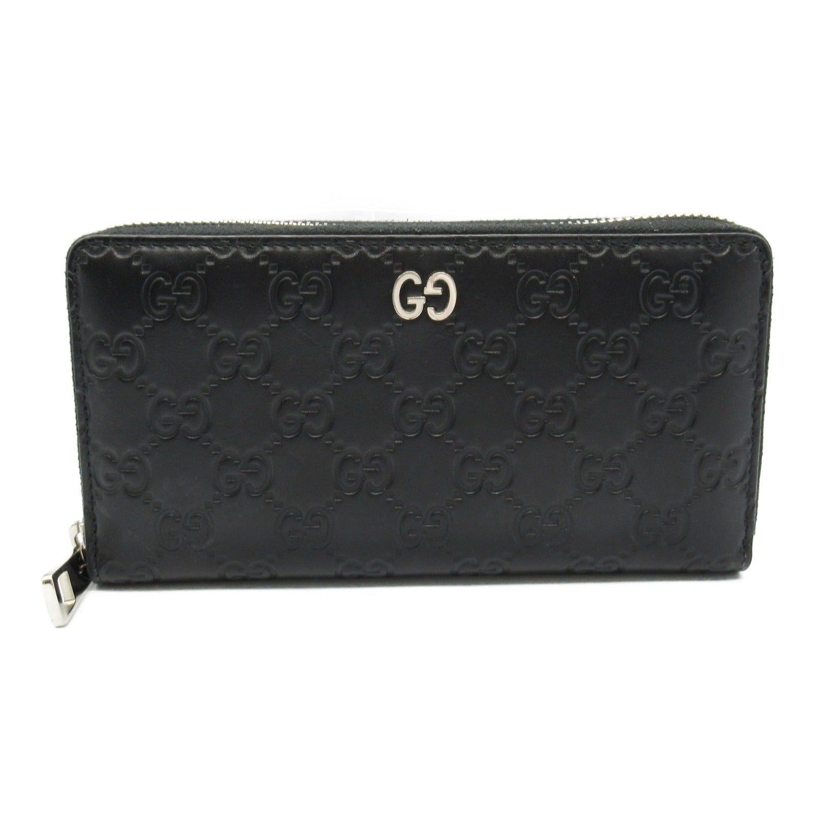 Gucci Gucci Gucci Sima Round Long Wallet Zipper Leather Black Size ONE SIZE - 1 Thumbnail