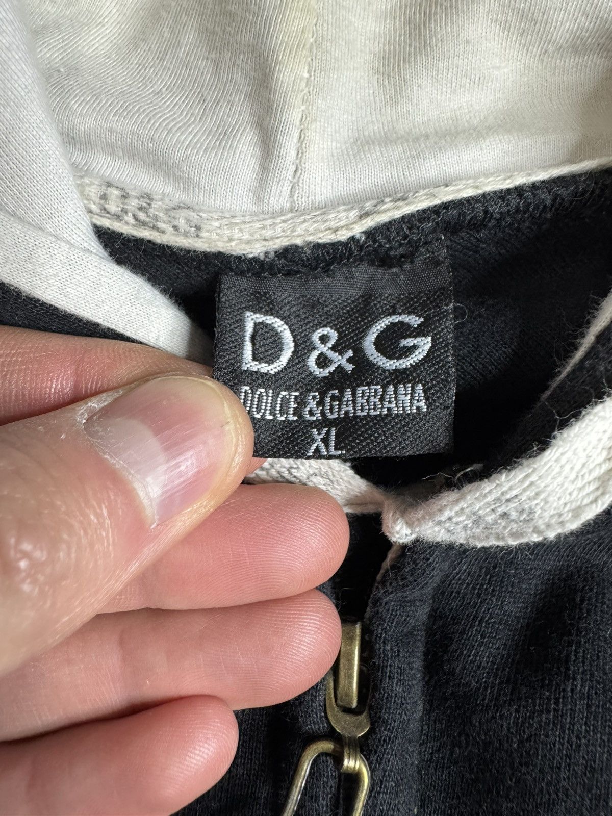 Dolce & Gabbana Dolce & Gabbana Vintage Y2k Og Zip Hoodie Luxury Spellout Size US XL / EU 56 / 4 - 4 Thumbnail