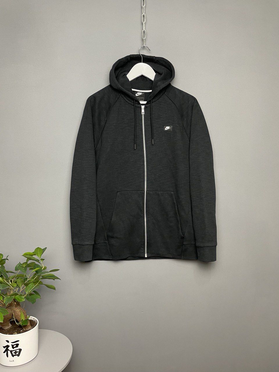 Pre-owned Nike Modern Zip-up Hoodie In Black