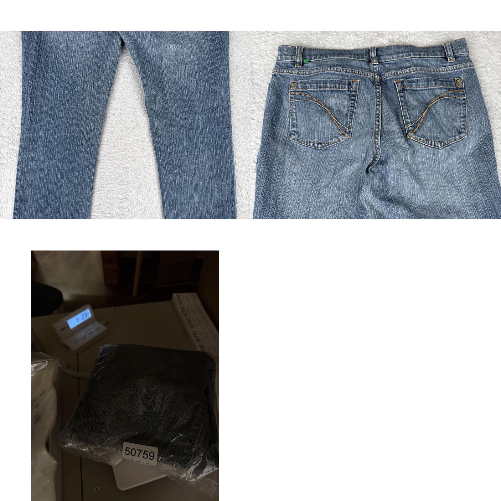 Stampd Stamp 10 Jeans Women Straight Leg Blue 10 Medium Wash Cotton Spandex 29in Inseam Regular 30" Waist 5-Pocket Zip 99% Cotton Size 32" / US 10 / IT 46 - 10 Thumbnail