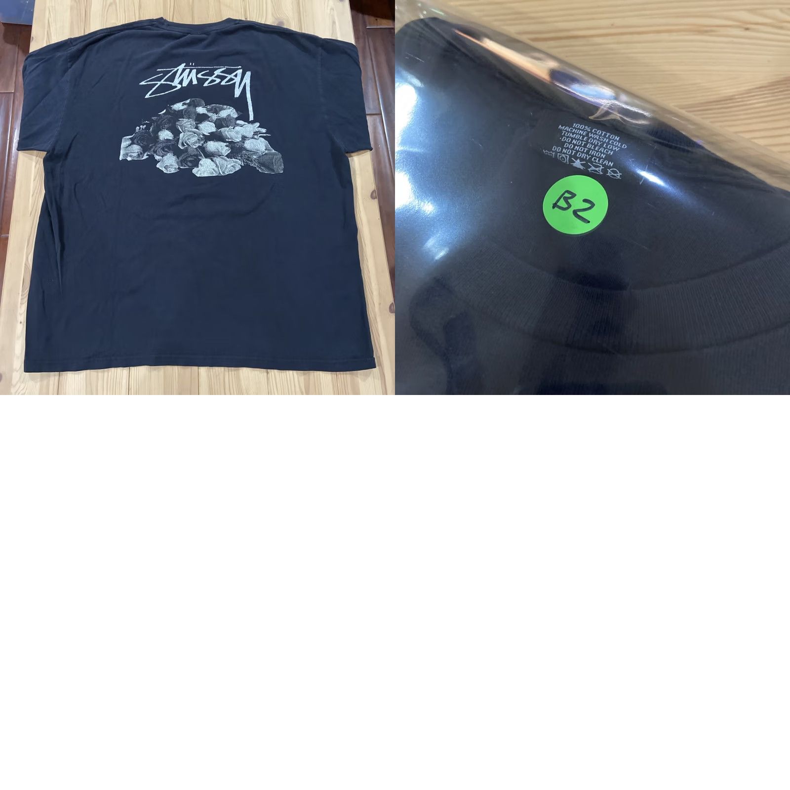 Vintage VINTAGE Stussy Shirt Mens XL Black Floral No.1 Special Guest Logo Crew Neck Short Sleeve Regular T-Shirt Size US XL / EU 56 / 4 - 8 Thumbnail