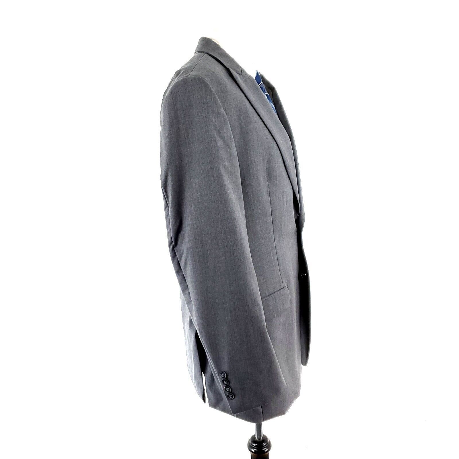 Calvin Klein Calvin Klein Wool 2 Button Blazer 40R Gray Peak Lapel Tagged Size 40R - 6 Thumbnail