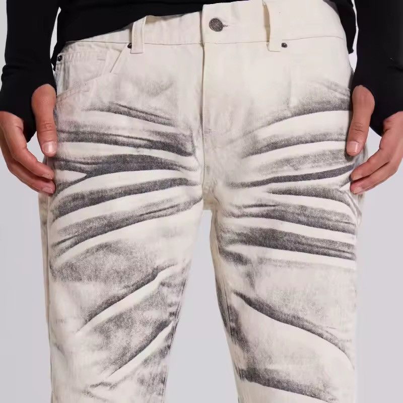 Jean Y2k Streetwear Flared Retro Hip Hop Designer Jeans Size US 37 - 4 Thumbnail