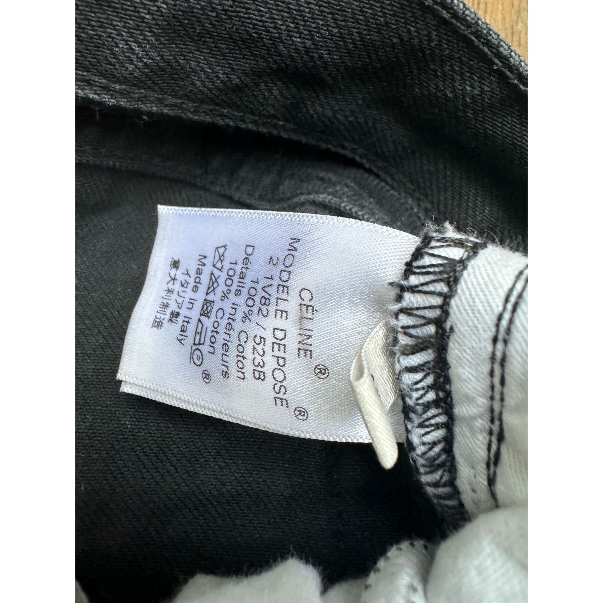 Celine Phoebe Philo Black Denim jeans Size 28" / US 6 / IT 42 - 6 Thumbnail