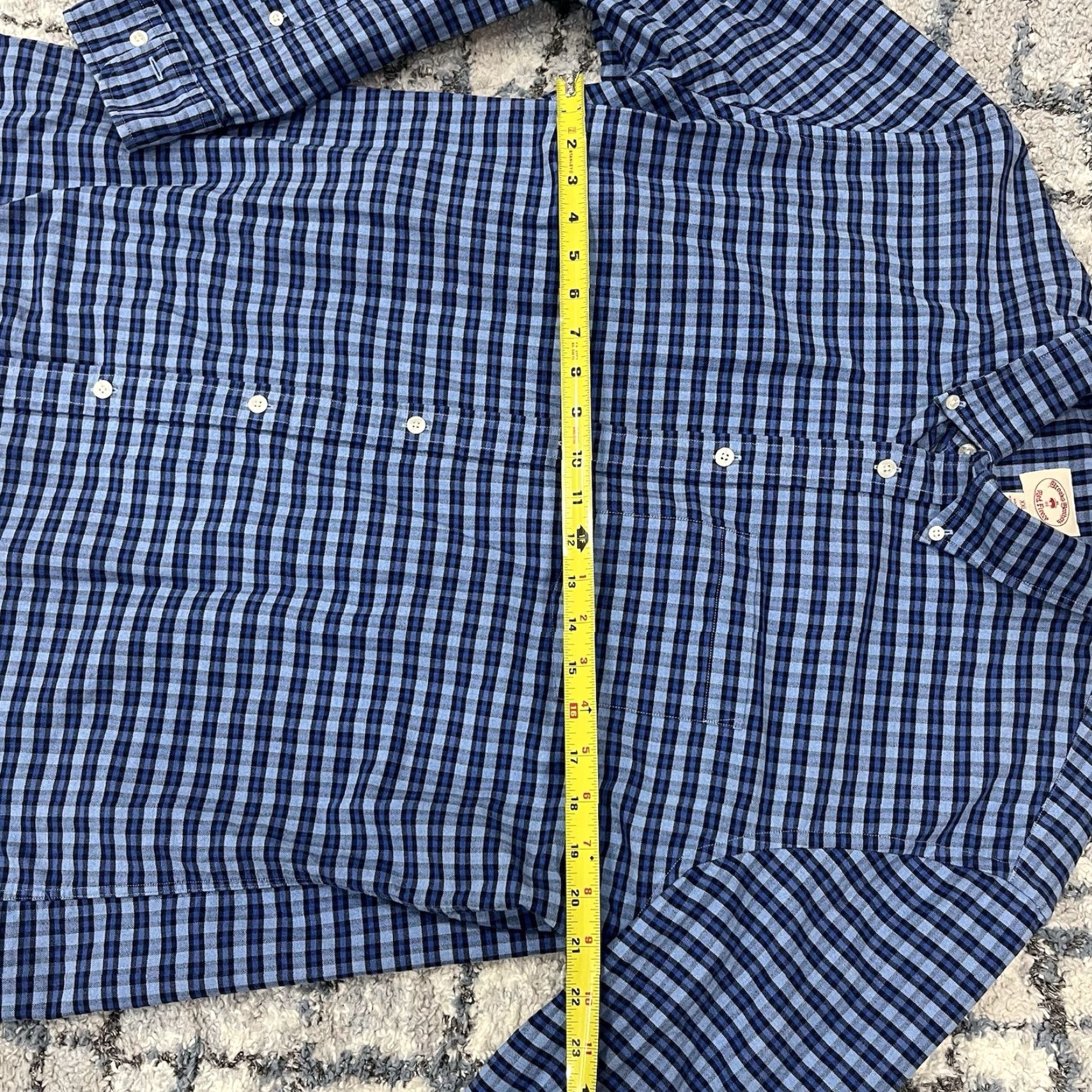 Brooks Brothers Brooks Brothers Red Fleece Button-Up Shirt Mens XXL Plaid Blue Shirt Size US XXL / EU 58 / 5 - 6 Thumbnail