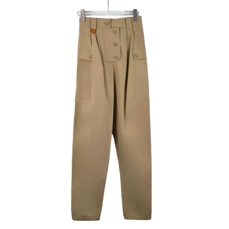 Louis Vuitton Louis Vuitton 22 khaki cotton buttoned slacks pants Size US 34 / EU 50 - 1 Thumbnail