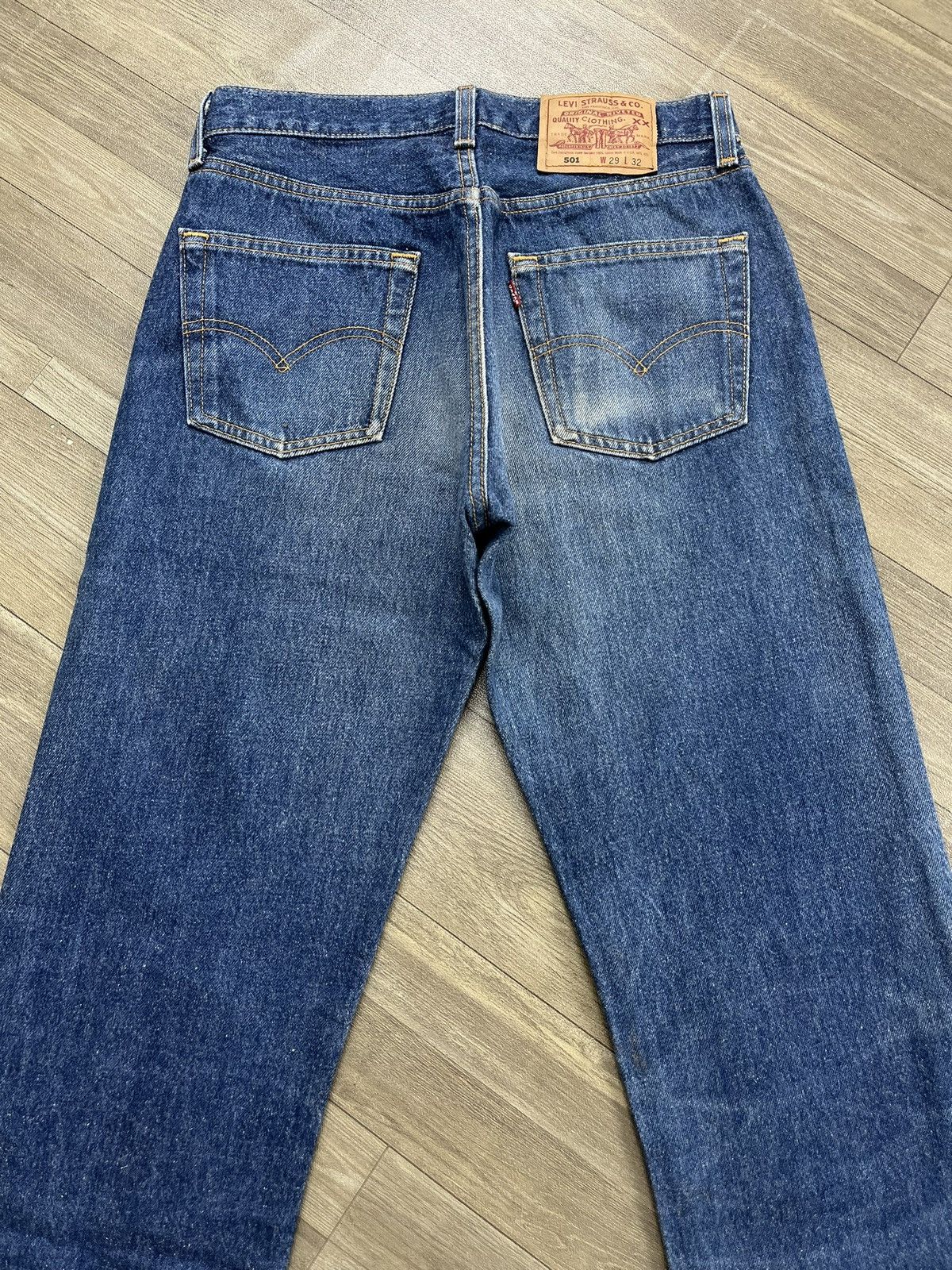 Levi's Vintage Clothing 🇺🇸1990s Vintage Levis 501 29x32 Straight Leg Blue Jeans Size US 29 - 15 Thumbnail