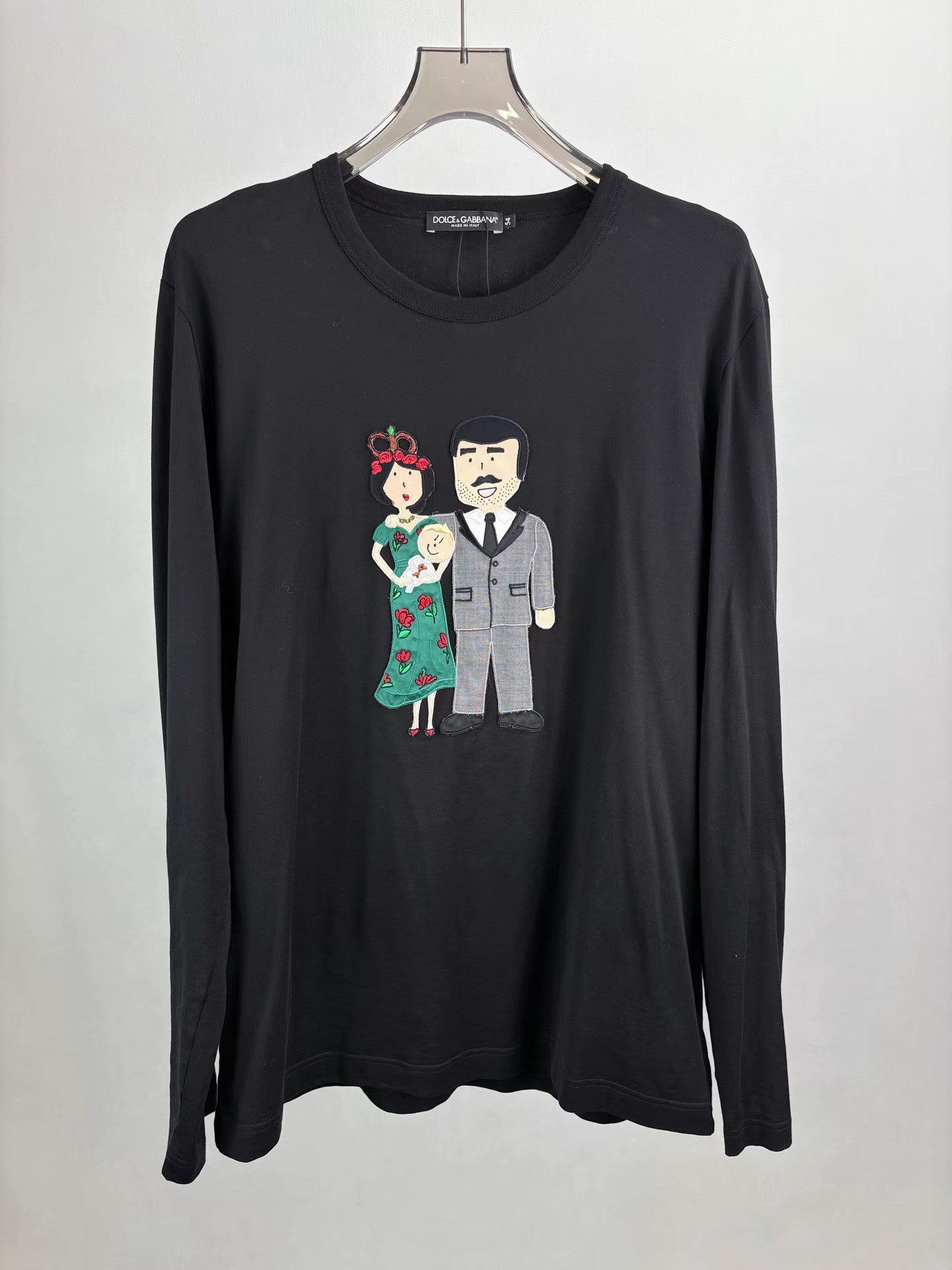 Dolce & Gabbana Dolce & Gabbana Men's Black Long Sleeve T-shirt K1 Size US L / EU 52-54 / 3 - 1 Thumbnail