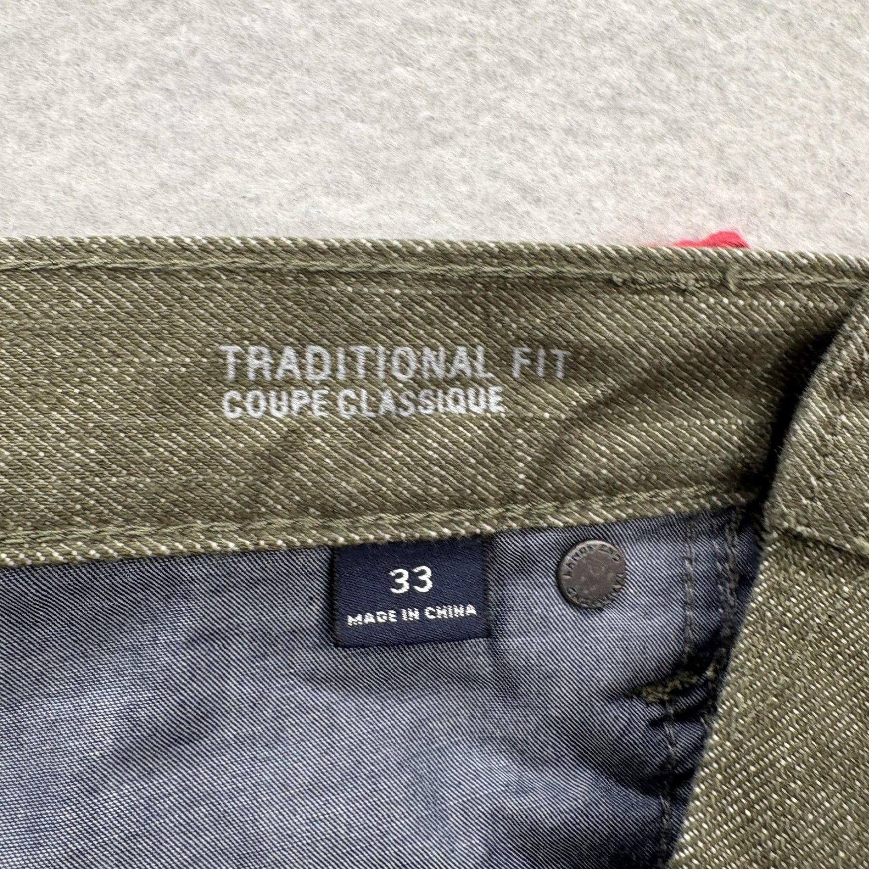 Lands' End Lands' End Traditional Fit Jeans Mens 33x34 Green Medium Wash Denim Straight NWT Size US 33 - 6 Thumbnail