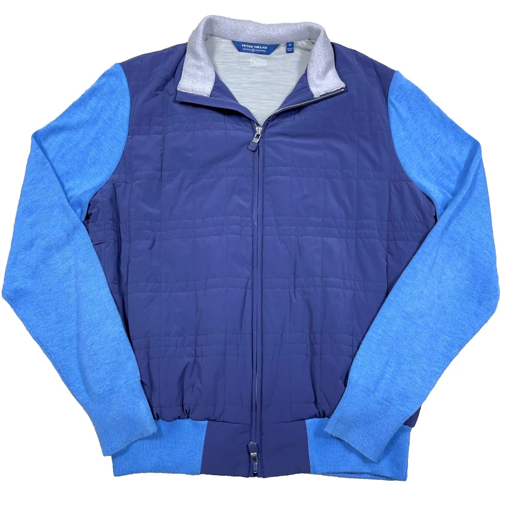 Peter Millar Peter Millar Stealth Light Jacket Men M Blue Quilted Full Zip Crown Size US M / EU 48-50 / 2 - 2 Thumbnail