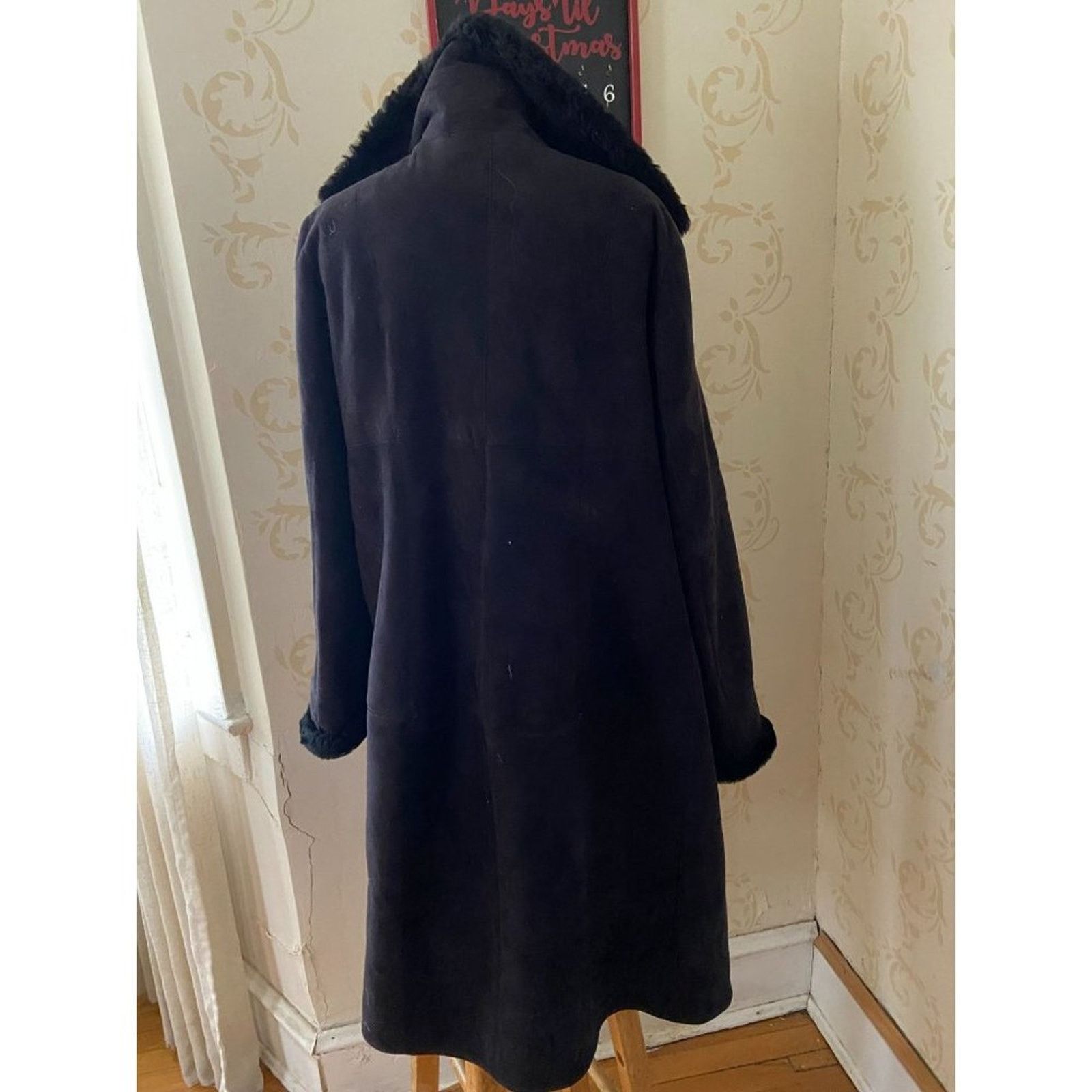 Vintage Dominic Bellissimo Beautiful Black 100% Shearling Ladies Lge Size L / US 10 / IT 46 - 3 Thumbnail