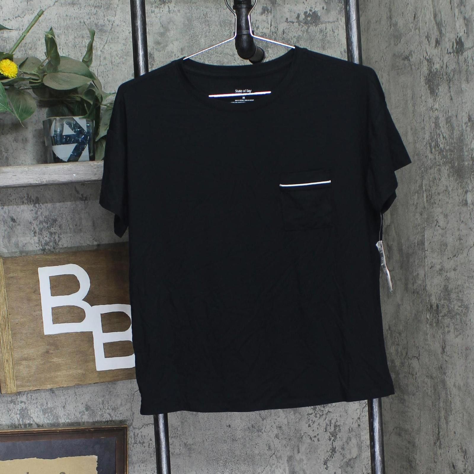 Other New State Of Day Pajama Shirt Top 100189787ms Deep Black Xs Size XS / US 0-2 / IT 36-38 - 1 Thumbnail