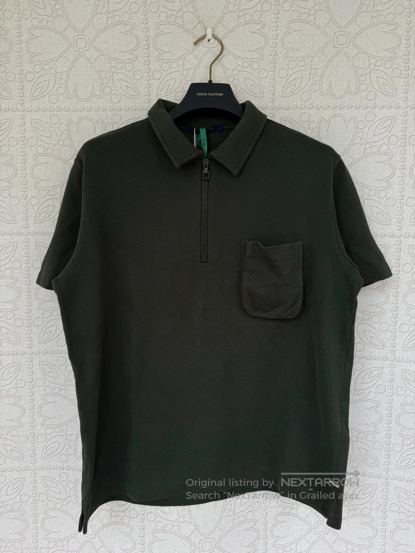 louis vuitton half zip polo shirt size M.