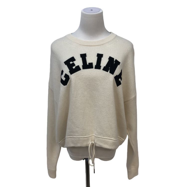 Celine Celine Logo Knit Drawstring Sweater Size S Size S / US 4 / IT 40 - 1 Thumbnail