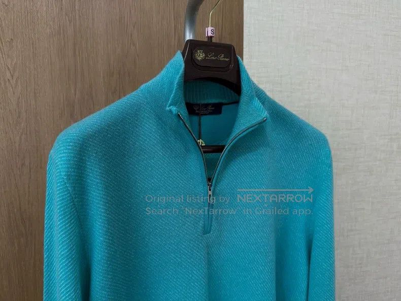 Loro Piana LORO PIANA Men's Zipper Knit Sweater 100% Cashmere with Ha Size US M / EU 48-50 / 2 - 2 Thumbnail
