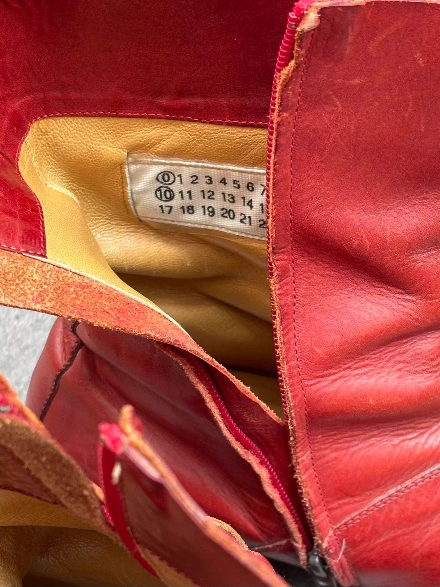 Maison Margiela MMM Artisanal Blood Red SquareToe Boot 43 S/S02 Size US 10 / EU 43 - 5 Thumbnail